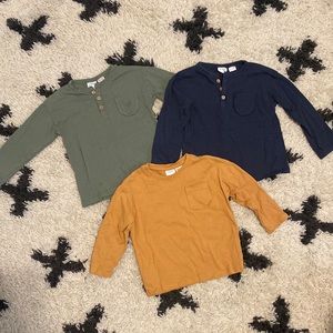 Zara long sleeve pocket tees